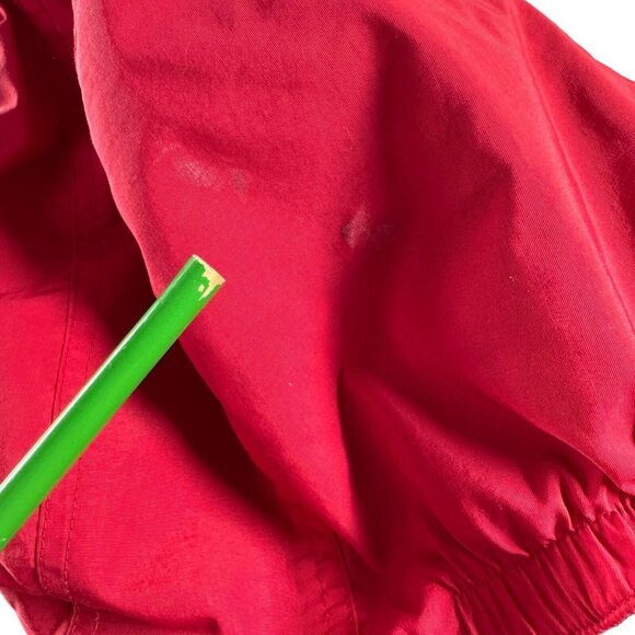 Lands' End Boy Size Large 14/16 Unisex Red Hooded Fleece Windbreaker Jacket - Picture 3 of 9